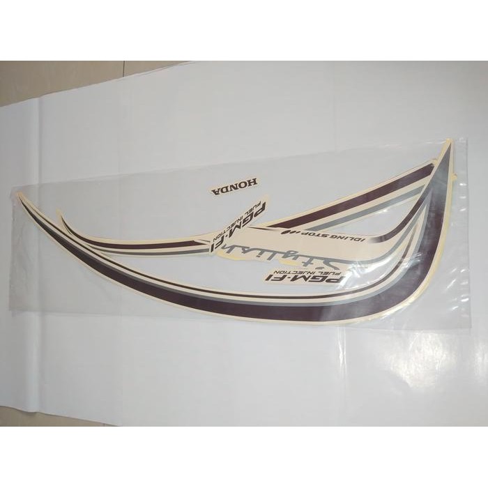PROMO Stiker Bodi & Lis Body & Striping Scoopy Fi 2015 Stylish Cream