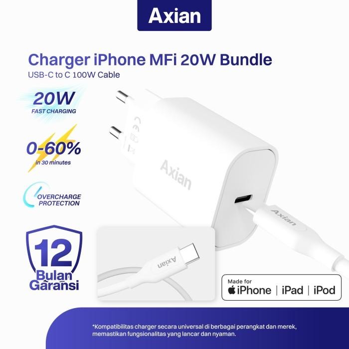 franzbosse - AXIAN Charger iPhone MFi PD Fast Charging Bundle Adapter & Kabel