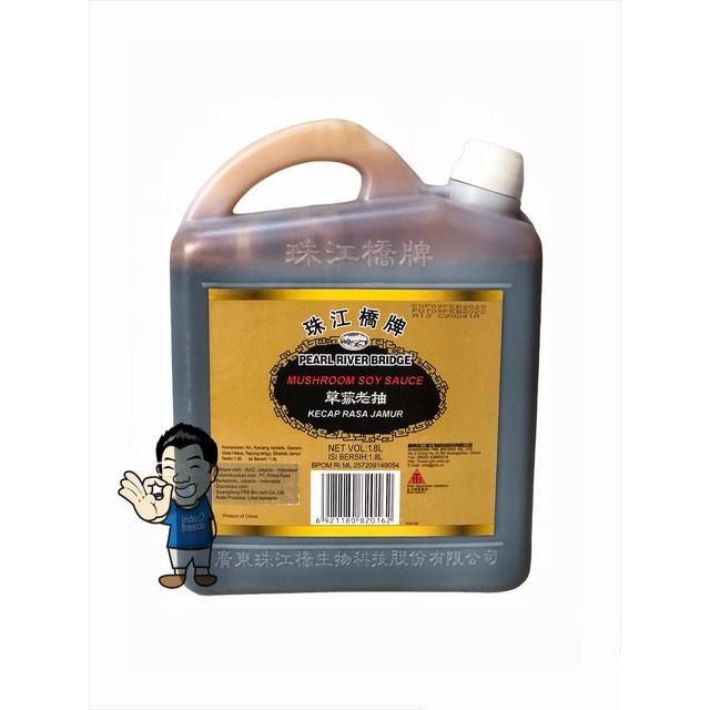 

Stok Baru Pearl River Bridge Mushroom Soy Sauce- Kecap rasa Jamur 1.8 L