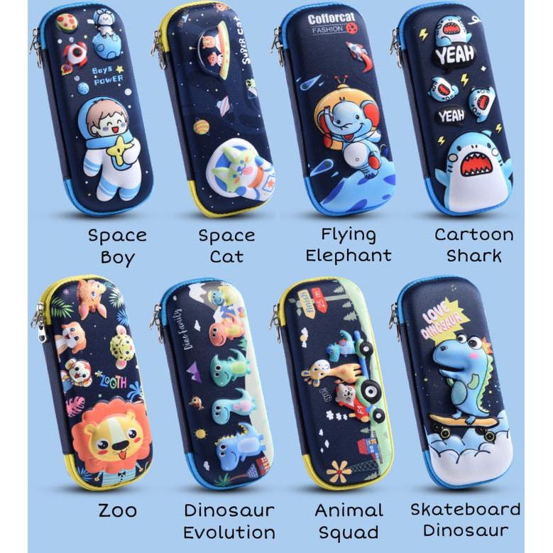 

Tempat Kotak Pensil Motif Kartun Karakter Unicorn 3D Bahan EVA Untuk Anak Perempuan Laki Laki Unisex