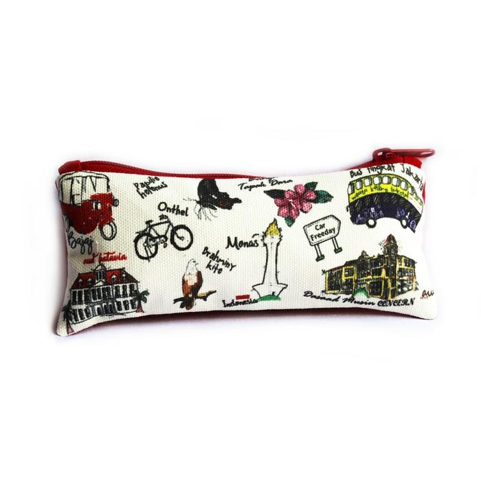 

PCF Souvenir Oleh-oleh Tempat Pensil Kanvas Ikon Khas Jakarta