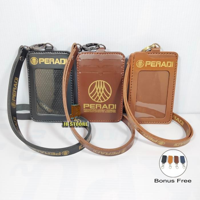 Tempat Id Card PERADI LAWYER Kulit / Id Card Holder Peradi Gantung / name tag lawyer peradi tali