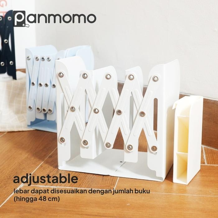 

panmomo Penahan Buku Besi Pembatas Buku Besi Sandaran Buku Besi Storytime Adjustable Bookends With