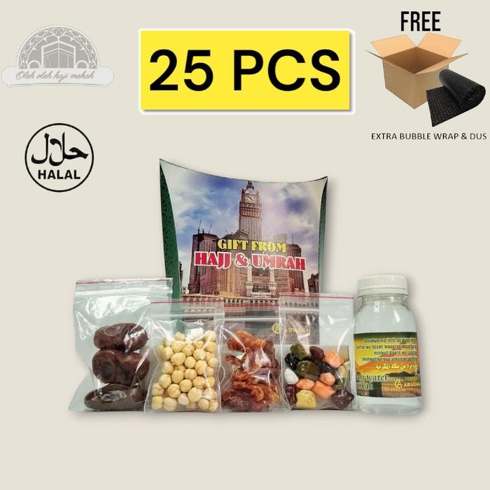 

ASLI PAKET isi 25 pcs Cokelat Oleh Oleh Haji dan Umroh Gift - Manis dan Lezat - Food, Snack