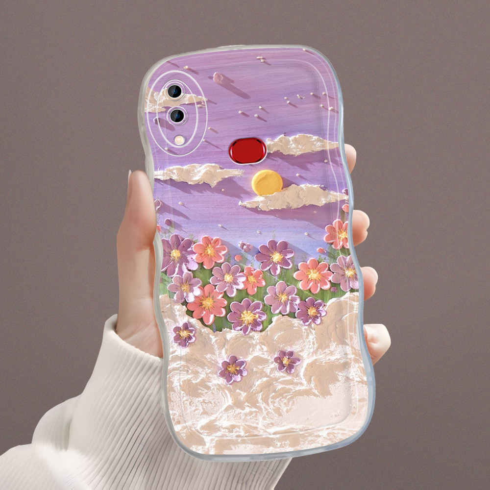Casing Hp Untuk Compitable With Samsung Galaxy A10S Case Softcase Kesing Soft Cassing Bunga 4132