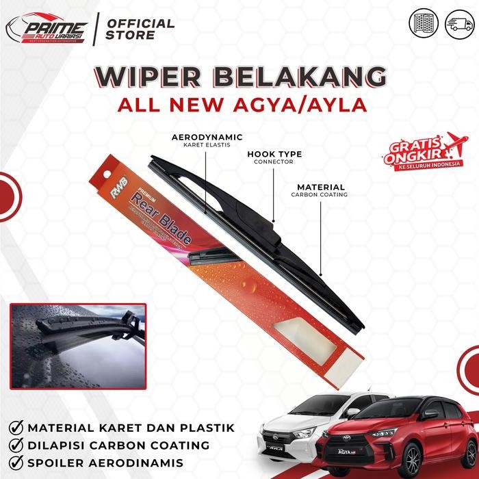 GRATIS ONGKIR WIPER BELAKANG RWB TOYOTA AGYA DAIHATSU AYLA 2023 2025 12" XU327