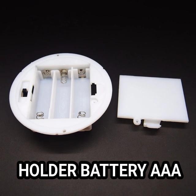 Terlaris battery aaa holder box round tempat baterai tanam 3x battery aaa bulat SALE