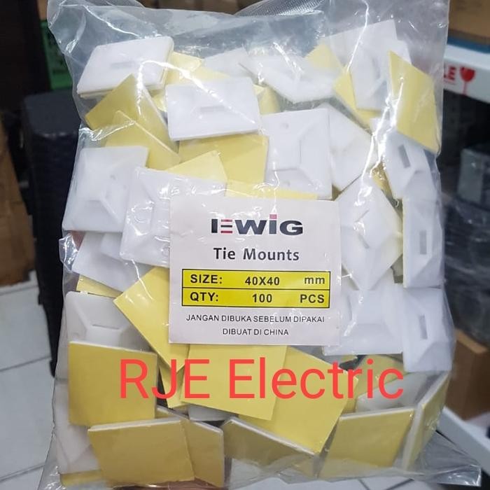 

Tie Mounts 40X40 / Kabel Tie Mount 40X40 Per Pack 100 Pcs Ewig