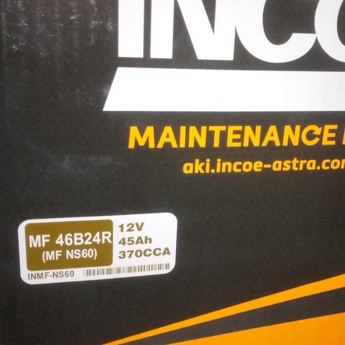 aki kering mobil GS incoe MF NS60 12V 45 ampere