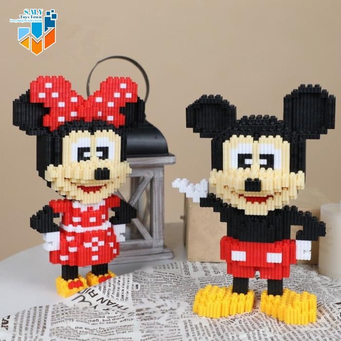 TERLARIS SMY Nano Block Minnie & key Mouse Mainan Anak Bricks Education Toys Balok Susun Puzzle