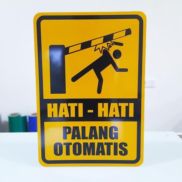 

RAMBU PLANG AWAS PALANG OTOMATIS 35CM X 50CM PLAT ALUMUNIM