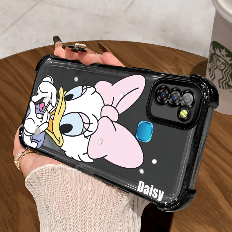 Casing Hp untuk Infinix Smart 5 Smart 6 Ram 3 Case Casing HP Pola Bebek Tua Simpul Pita Besar pelind