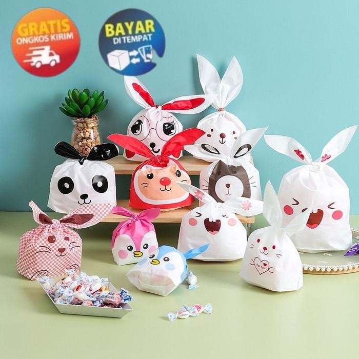 

KP203 - 37x24CM PLASTIK GOODIEBAG BESAR BINGKISAN SOUVENIR SNACK GOODIE BAG ULANG TAHUN ANAK RABBIT