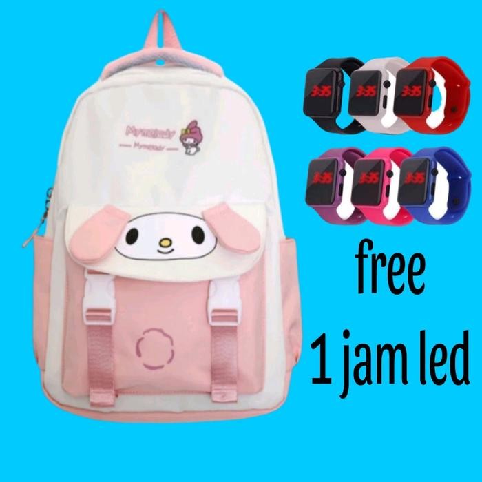 

tas anak perempuan - tas sekolah anak perempuan - tas melody - tas anak cewek (free 1 jam led)