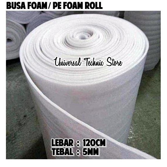 Busa Foam / PE Foam Roll / Underlayer Foam Lebar 120cm Tebal 5mm