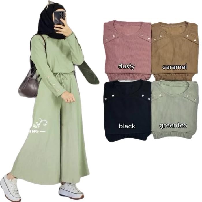 mul Zirra set kulot wanita kekinian / setelan kulot / baju wanita / gamis kekinian / one set muslim