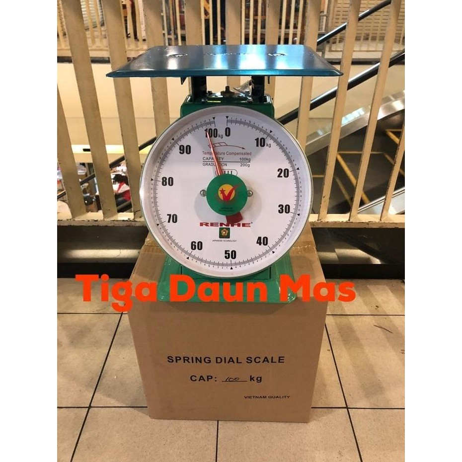 Timbangan Duduk Jarum Renhe 100 Kg / Timbangan Manual Renhe Kualitas Vietnam 100 Kg masih ready