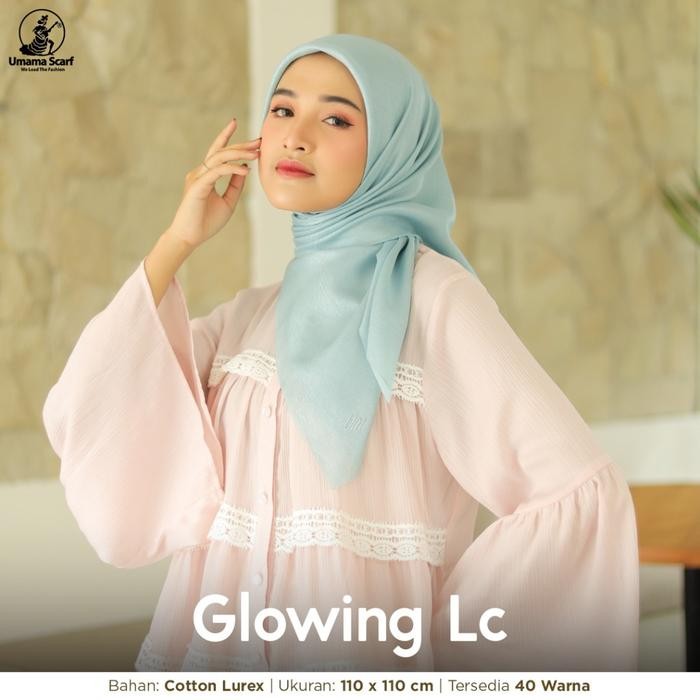 Pilihan- Umama Scarf - Kerudung Polos Segi Empat Glowing Lc