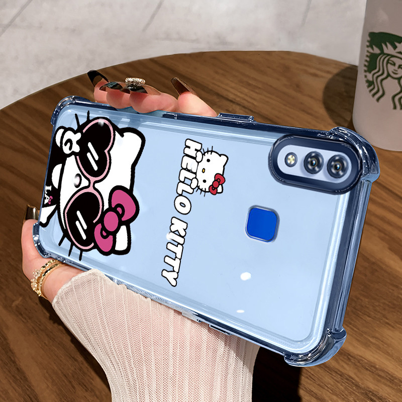 Casing Hp untuk VIVO Y91 Y91i Y93 Y95 Y91C Y1s Y90 Case Silikon Casing Love Love Kucing pola Cover P