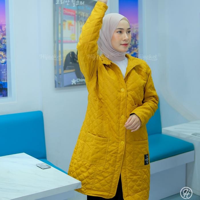 ASLI Hijacket Hijabers Belva Jaket Wanita Korean Style Muslimah Outer Kekinian Jaket Umroh Wanita