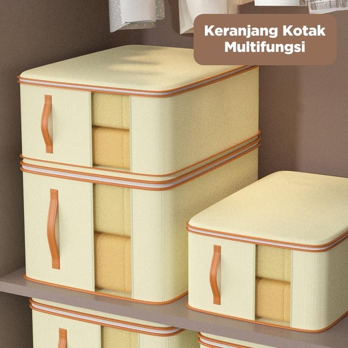 Muzy Storage Bag Tas penyimpanan Kantong Baju Lipat Tas penyimpanan Transparan Plastik Organizer
