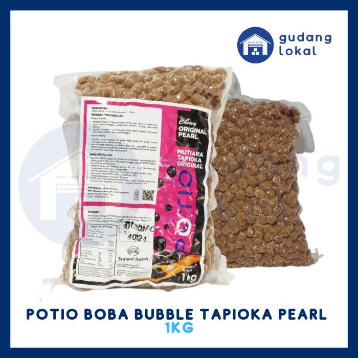 

SIAPKIRIM BOBA BUBBLE TAPIOKA PEARL 1KG POTIO READY STOCK