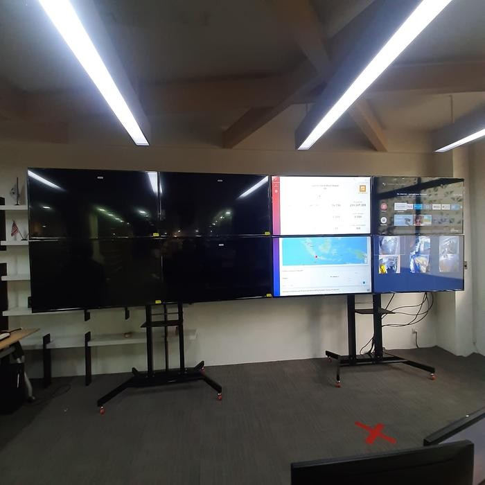 Ready BRACKET TV STANDING 4 LAYAR 55 50 49 43 32 INCH TILT ARM