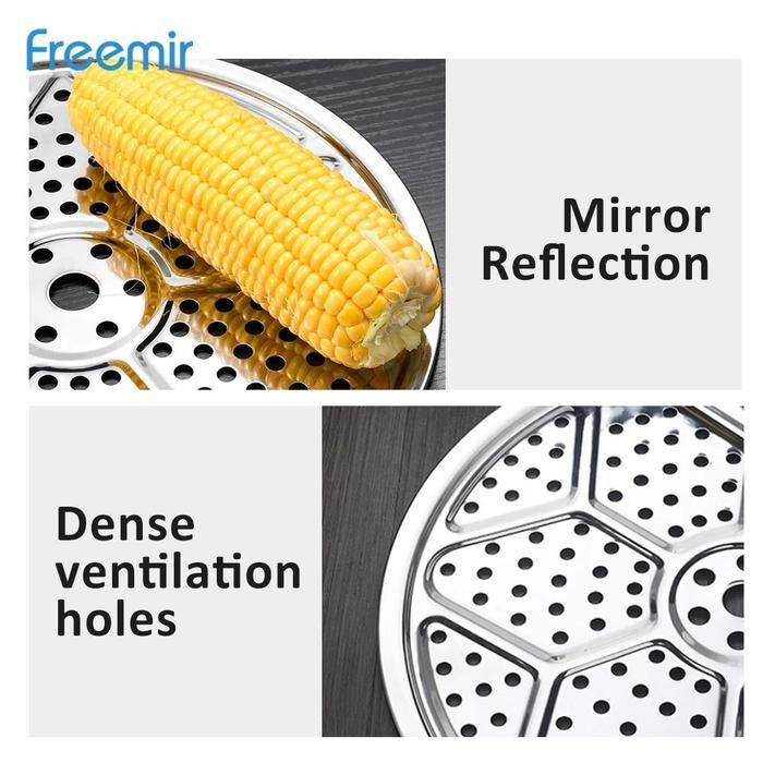 [Freemir X Nasihatul89] Freemir Wajan Panci Kuping 24 Cm + Kukusan Stainless Dandang Pengukus Anti