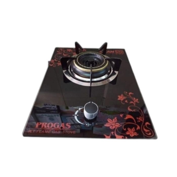 Progas Kompor Gas Tanam 1 Tungku Kaca