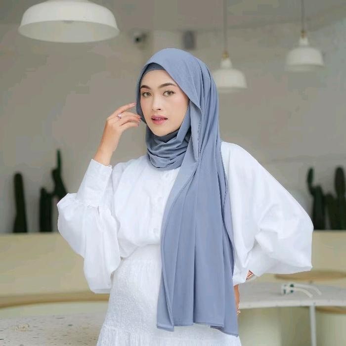 Winonamodest - Hanna Instant Pashmina With Snap Button - Pashmina Panjang Yang Disertai Inner Dengan