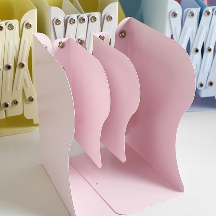 

Adjustable Holder Book Stand Organizer Tempat Meja Buku Lipat Desk