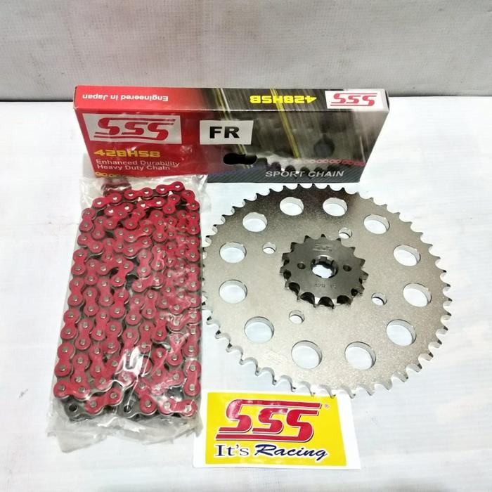 Gear Set Sss Cb150R - Cb150R Led - Cbr150 Rantai Sss Hsb Warna