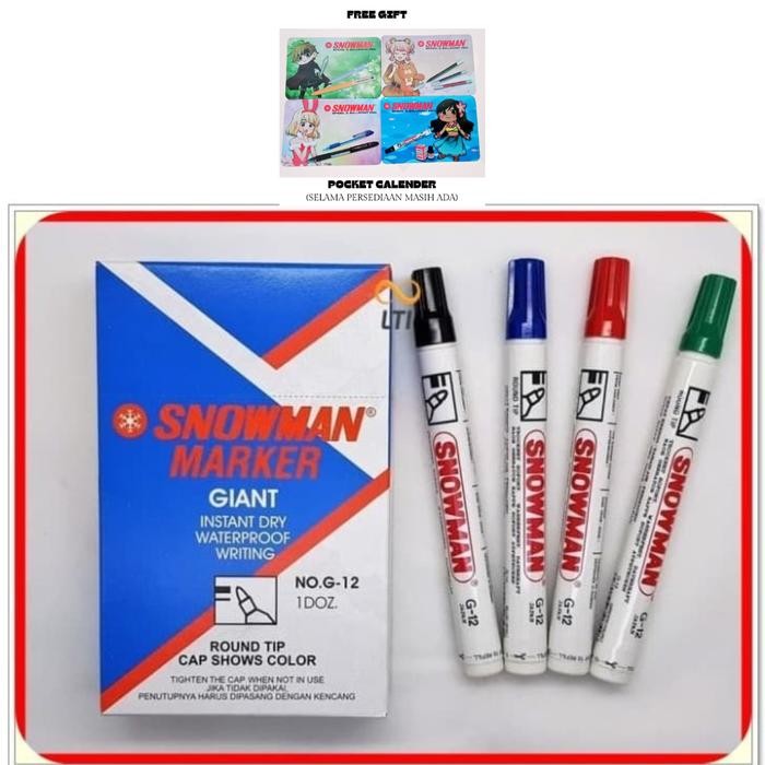 

OJ Spidol Permanen G-12 Snowman / LUSIN