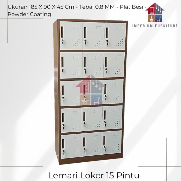 

OJ Lemari Loker 15 Pintu / Loker Besi 15 Pintu / Lemari Loker/Loker Besi