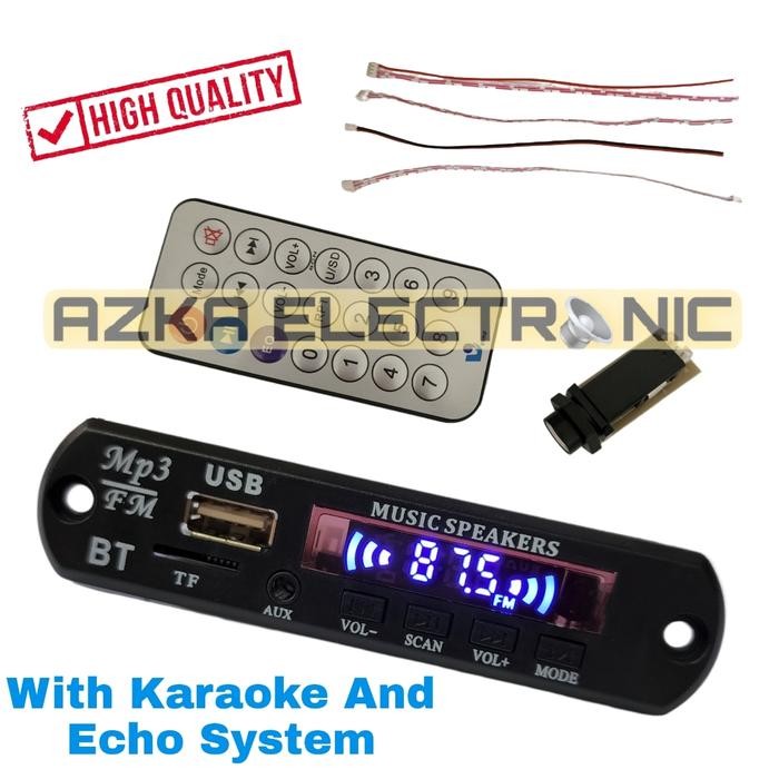 Pilihan- Kit Modul Mp3 Bluetooth Plus Karaoke Dan Echo System