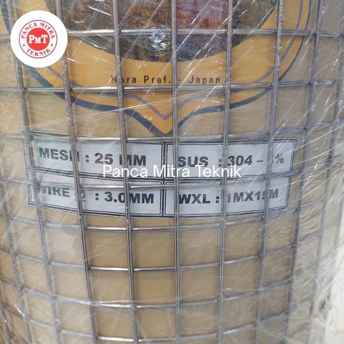 Wiremesh SS304 3mm x 25mm x 25mm / Wiremesh SS304 Permeter Model Las
