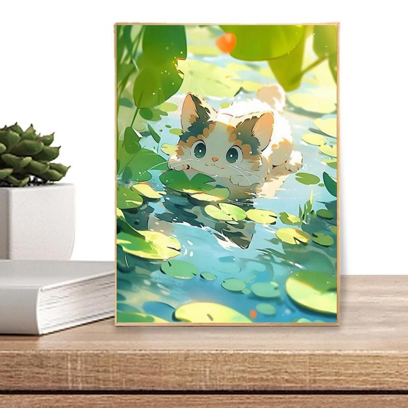 DIY Oil Painting Cartoon DIY Cat Painting Kit With Numbered DIY Painting Kits For Adults And Kids Ad