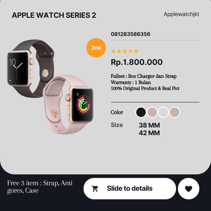 Apple watch iwatch series 2 38mm dan 42mm