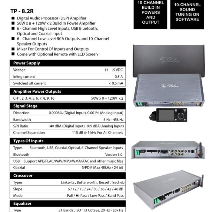 Ready Processor DSP 10 Channel Top Palace TP 8.2R