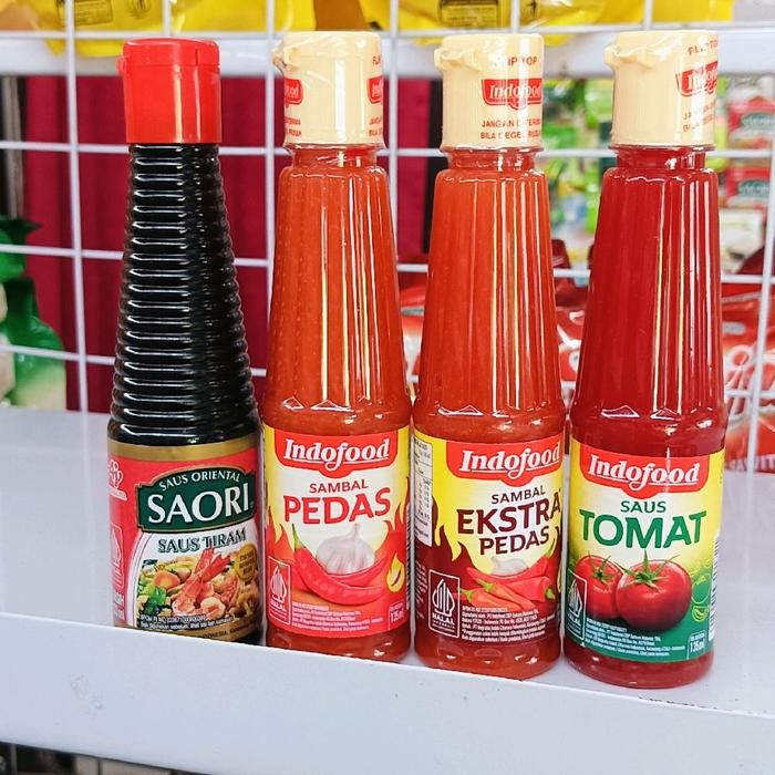 

paket saori + Indofood pedas. extra pedas dan tomat dapat 4 botol Pasta