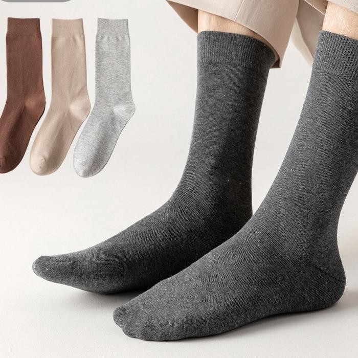 A501 kaos kaki pria panjang polos katun premium Tinggi sebetis - kaos kaki kerja se betis bahan