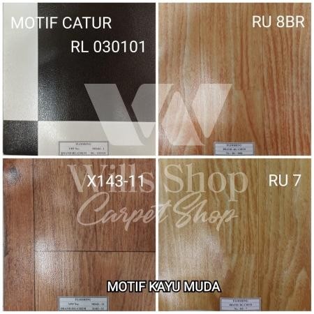 New Karpet Vinyl Korea Lantai Plastik Motif Kayu - Pasir - Motif Marmer