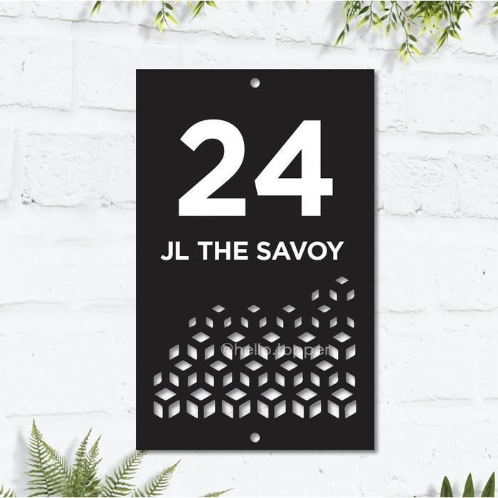 Custom Papan Alamat Rumah Nomor Acrylic Potrait