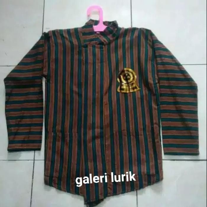 ASLI Baju Surjan Lurik Coklat Hijau Surjan Lurik Dewasa Baju AJawa READY STOCK
