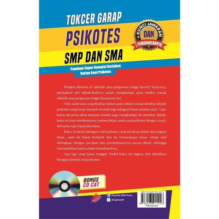 Buku Tokcer Garap Psikotes SMP dan SMA - Diva Press