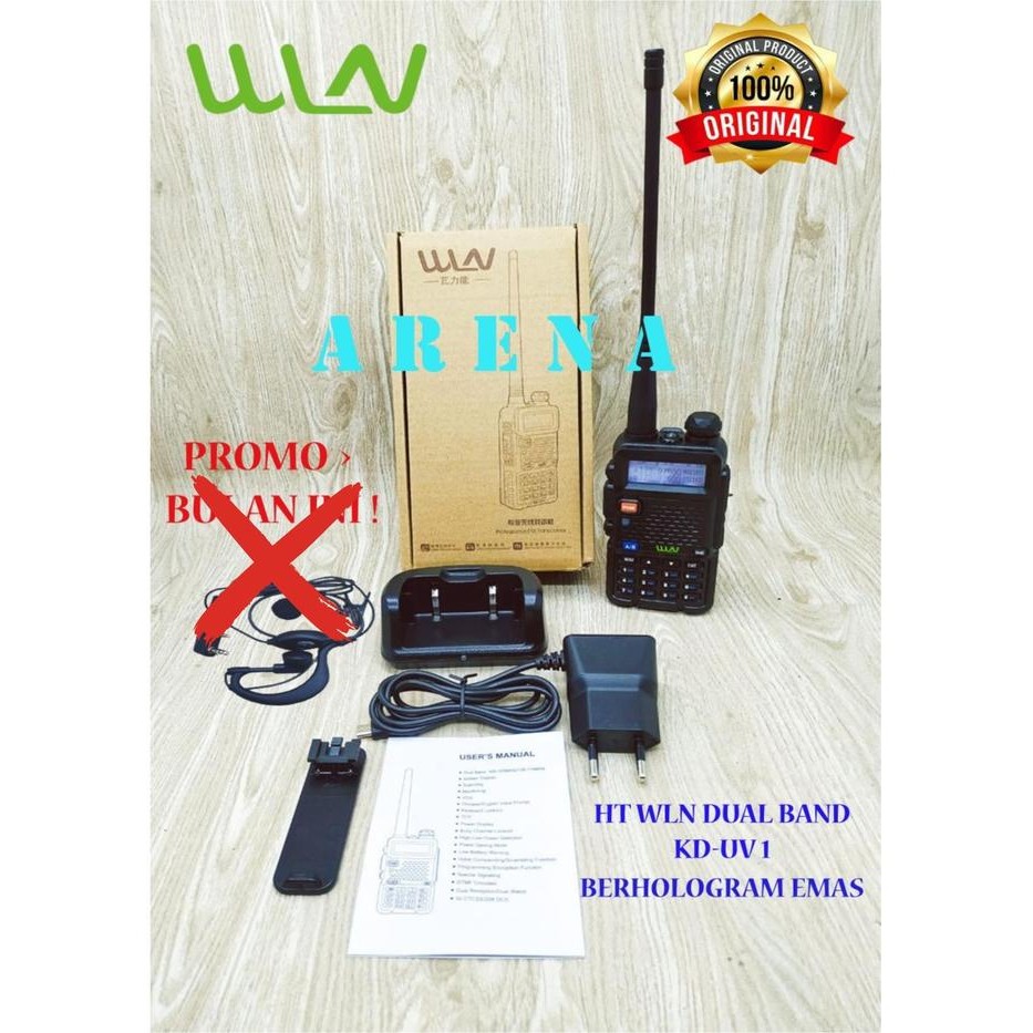 Ready HT WLN KD-UV1 DUAL BAND Mirip BF UV5R BERHOLOGRAM EMAS
