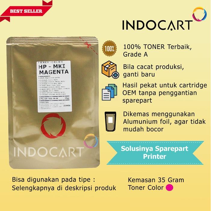 m8lx- Toner Bubuk Refill Warna Mki Jepang Hp Universal Cp1215 ~ Cp1025 35Gr