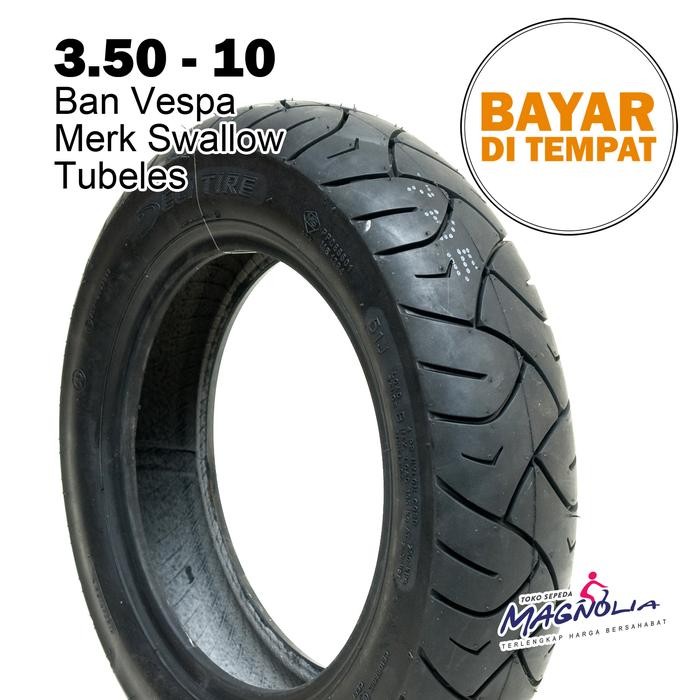 Ban Luar Vespa 3.50 Ring 10 Tubles Gorilla Monkey Merk Swallow