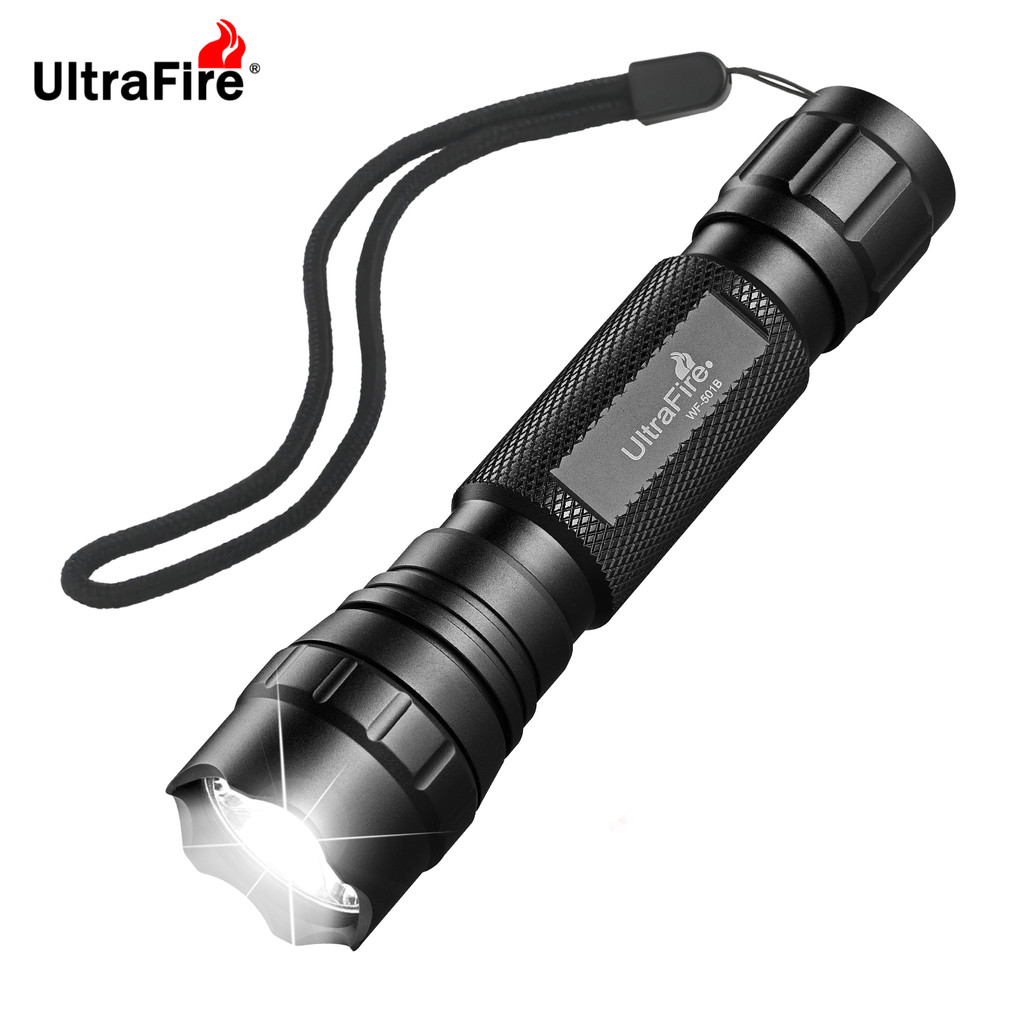 UltraFire WF-501B Powerful Led Flashlight 18650 Rechargeable Handheld Torch 1200LM Tactical Lantern