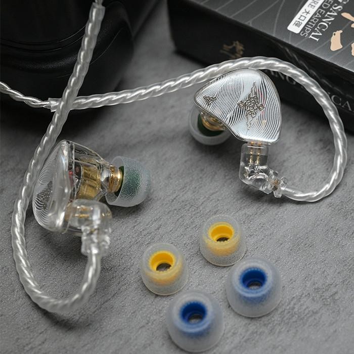 qez7- Tangzu Tang Sancai Wide Bore Eartips Replacement For Earphone Iem